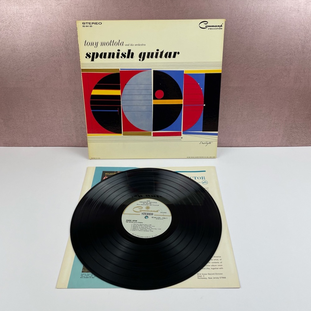 Vintage Tony Mottola And Orchestra Spanish Guitar Vinyl Music Record 1962